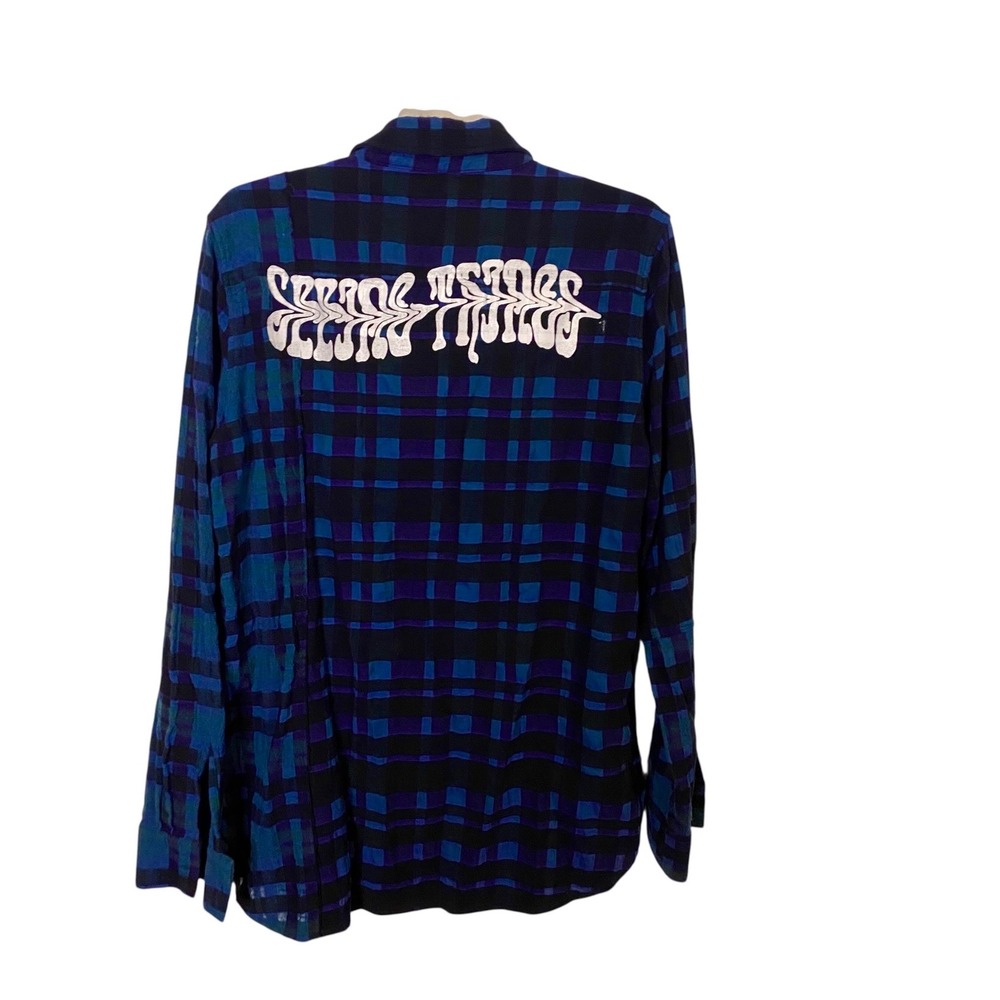 Off-White Virgil Abloh Seeing Things Plaid Flannel Shirt Xxl Main Label Runway